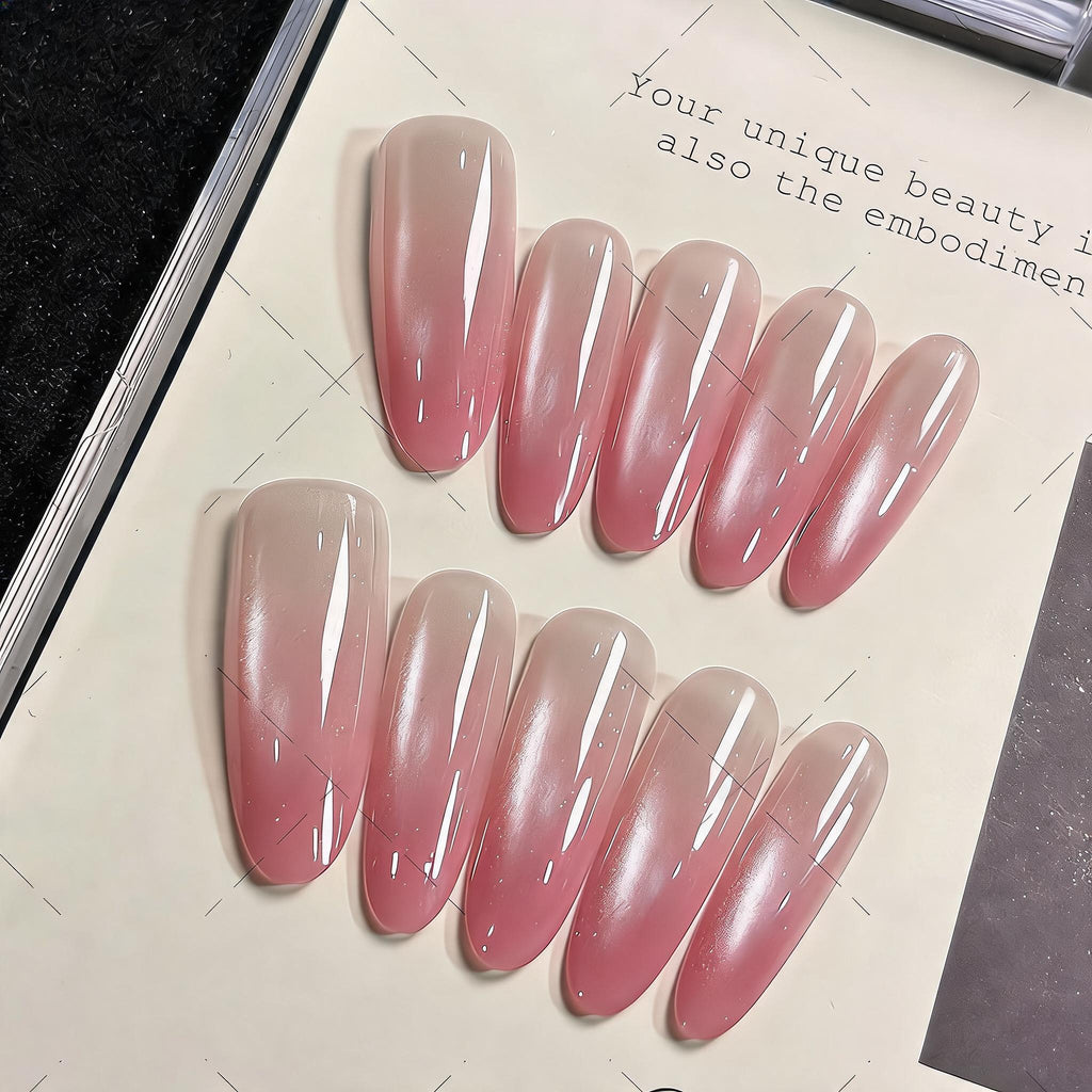 Peach Gloss Press-on Nails