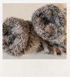 Fuzzy Leopard Touchscreen Gloves