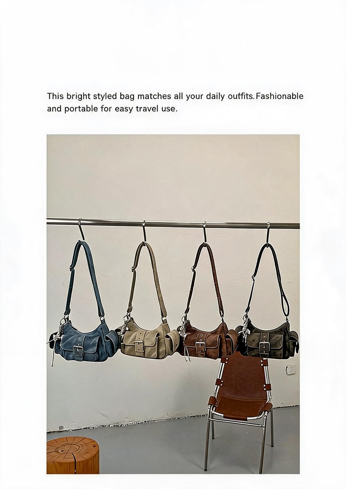 Cargo Pocket Slouchy Shoulder Bag