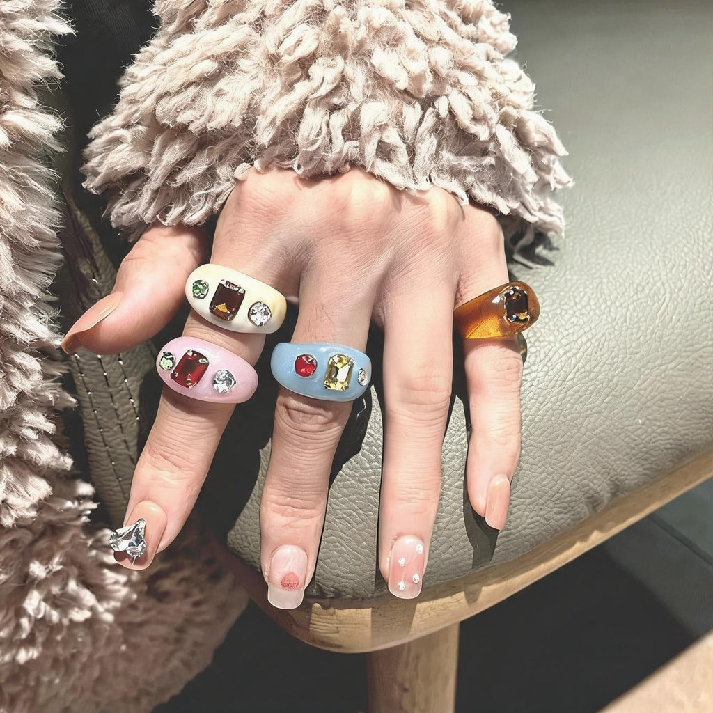Squared Chunky Stacking Ring