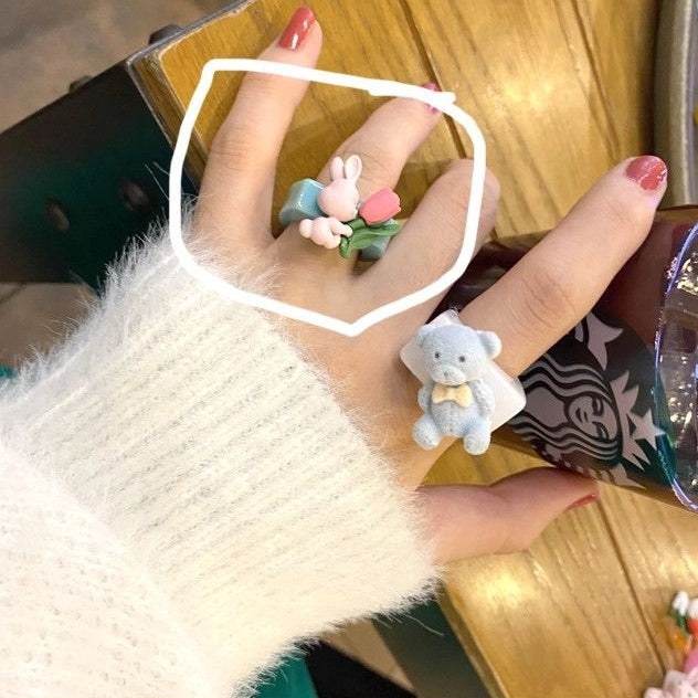 Tiny Fuzzy Animal Ring