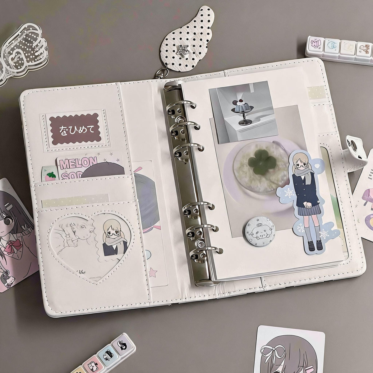 Polka Dot Heart Window Journal