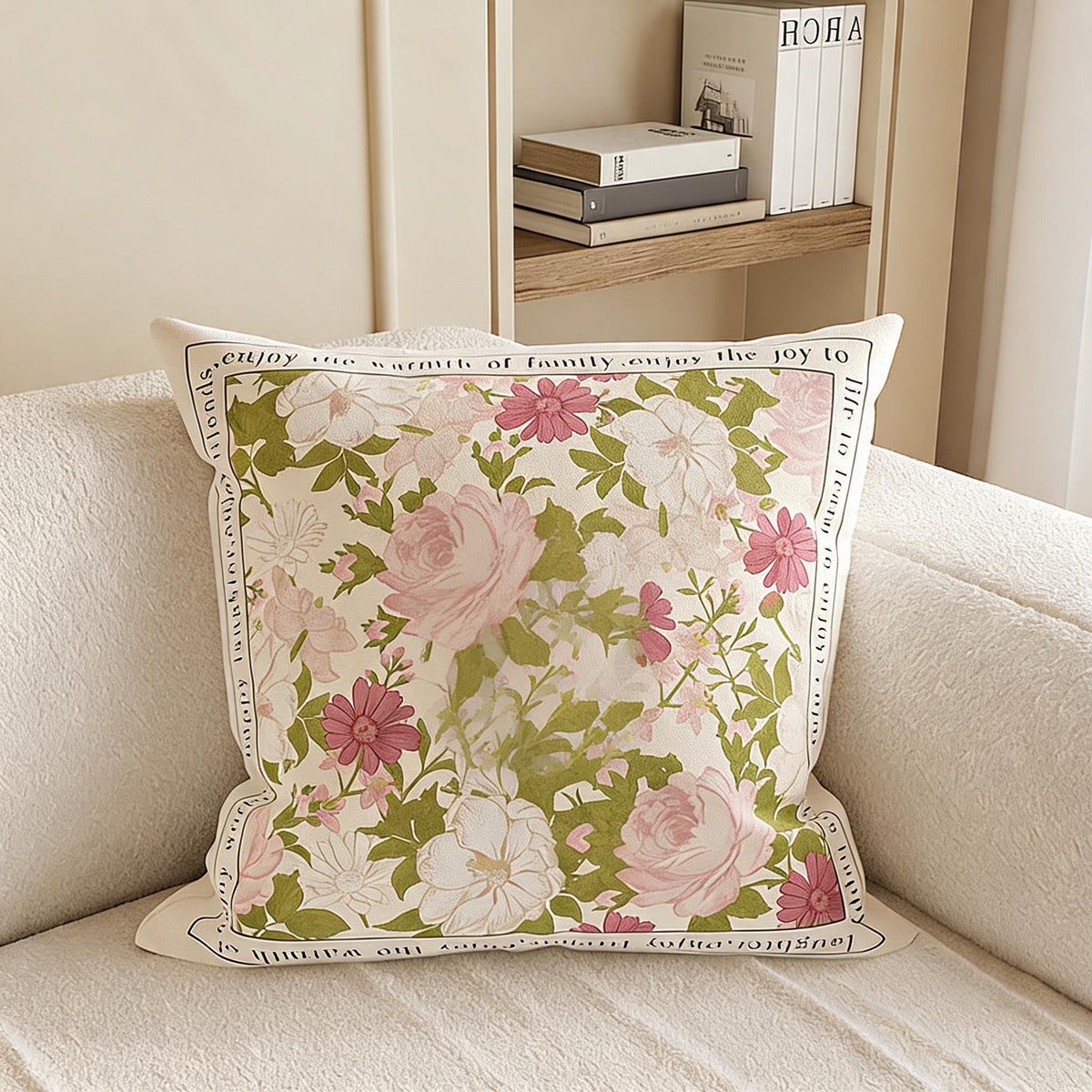 French Botanical Print Cushion – Floral Designs