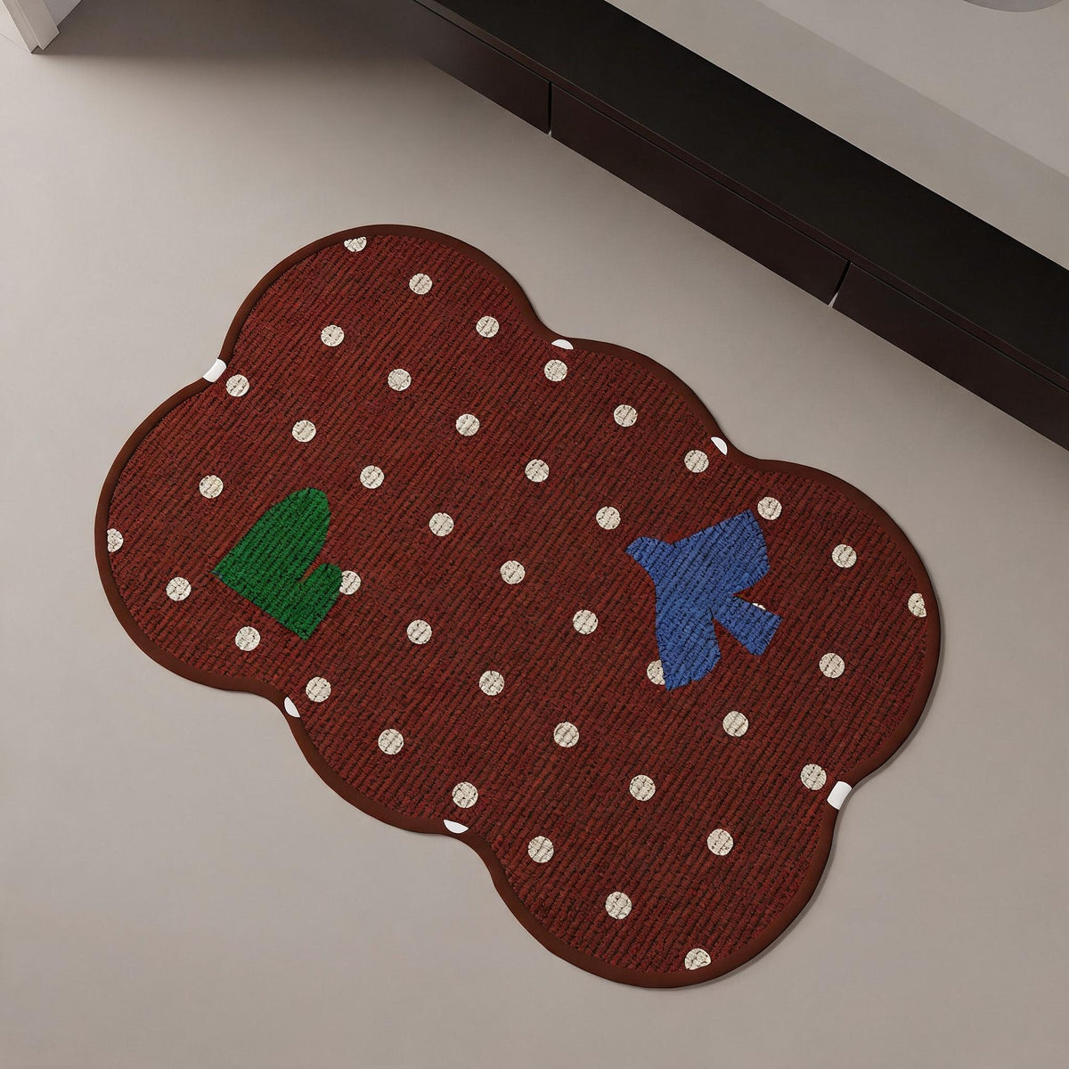 Chequer Print Quick-Dry Bath Mat