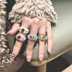 Squared Chunky Stacking Ring