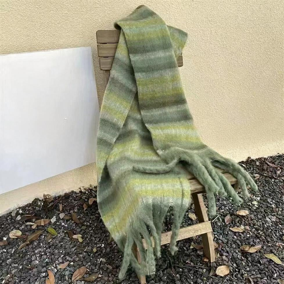 Fringed Twill Blanket Scarf