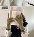 Contrast Cuff Touchscreen Gloves
