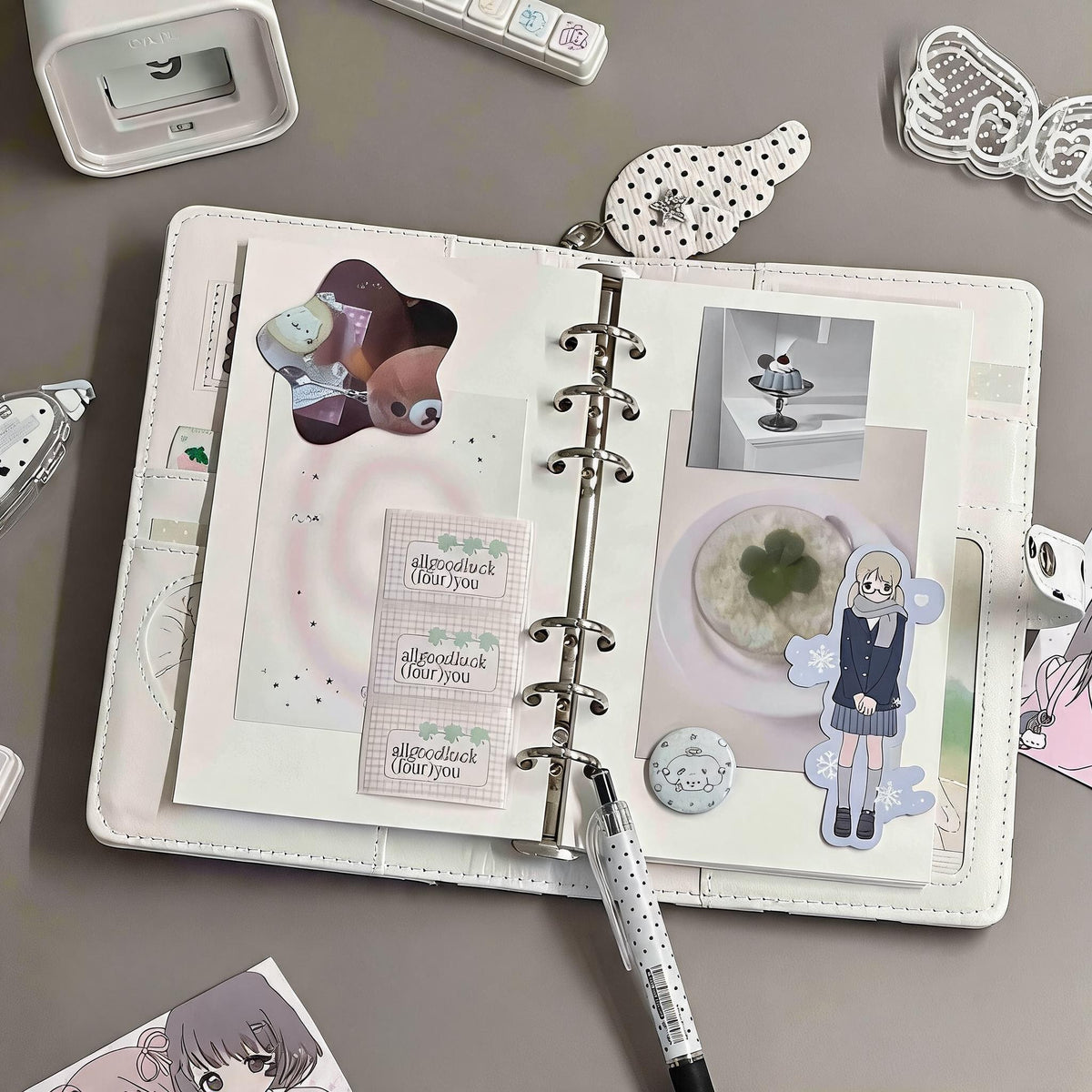 Polka Dot Heart Window Journal