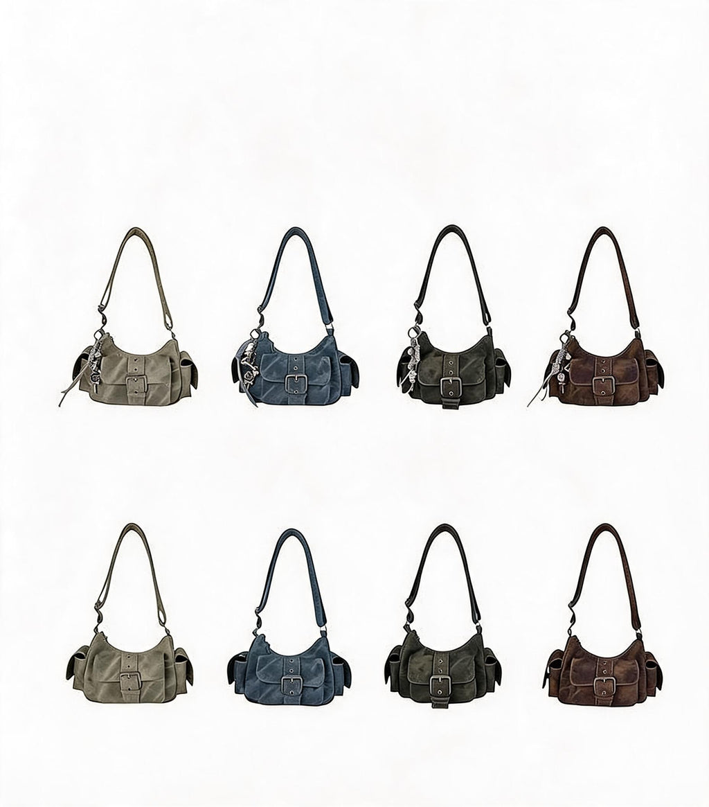Cargo Pocket Slouchy Shoulder Bag
