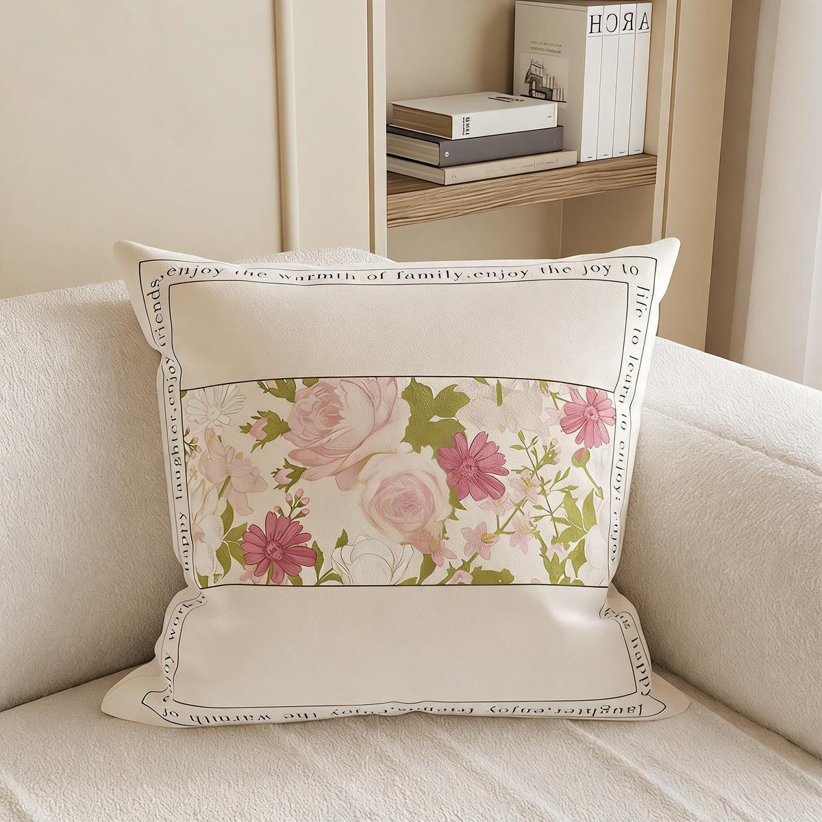 French Botanical Print Cushion – Floral Designs