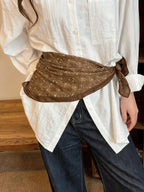 Airy Cotton Linen Square Scarf