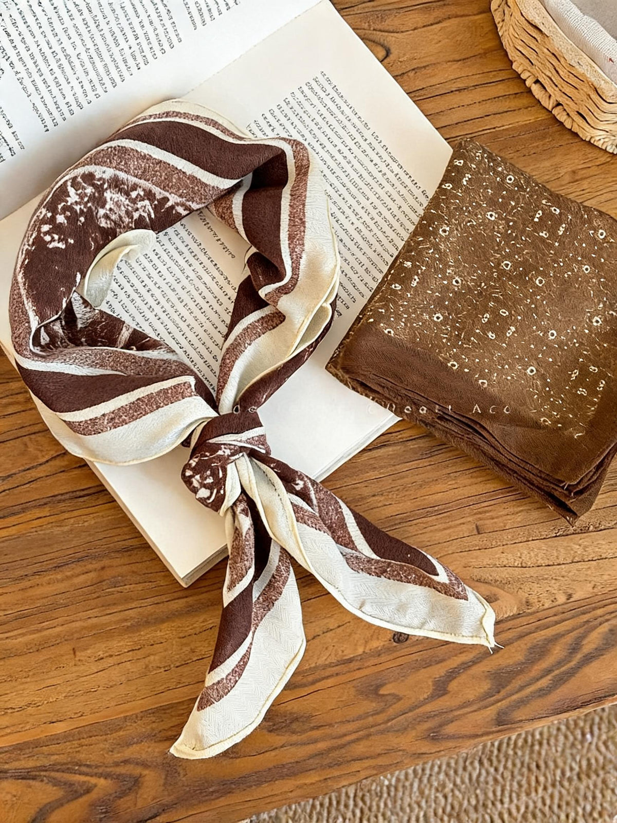 Airy Cotton Linen Square Scarf
