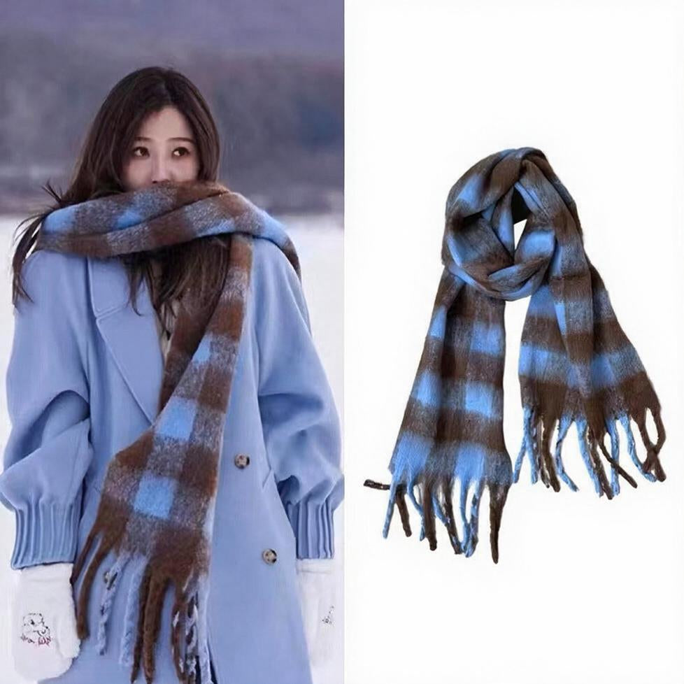 Fringed Twill Blanket Scarf