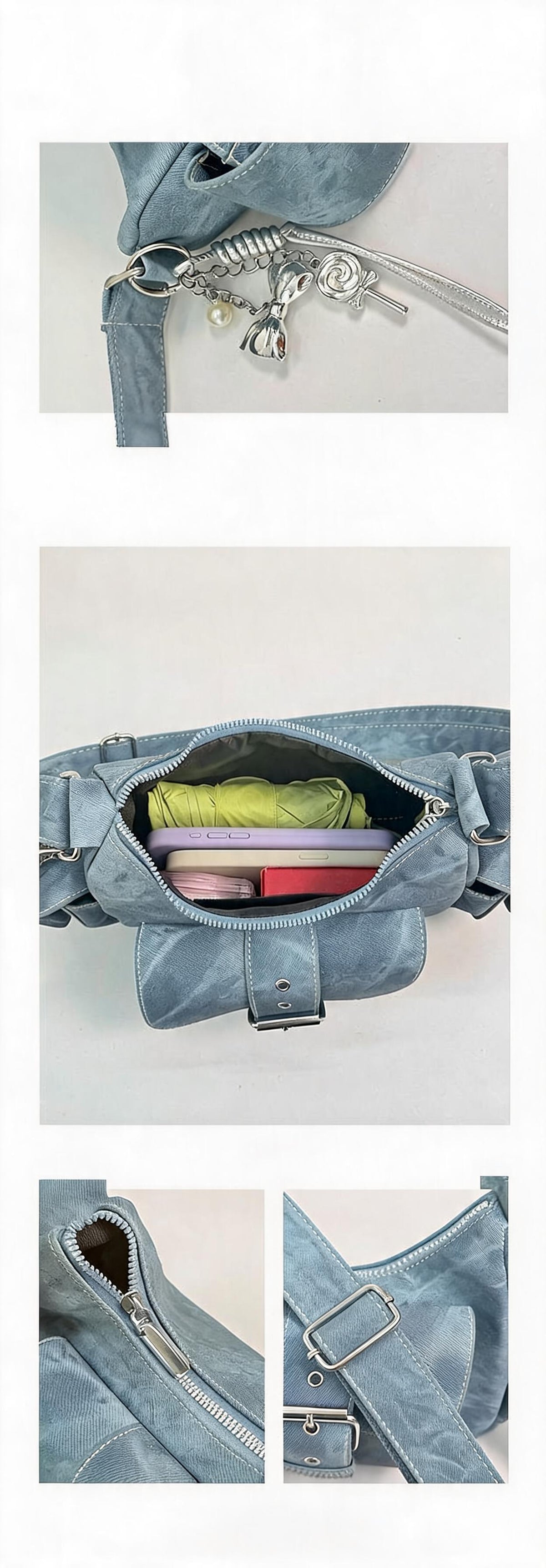 Cargo Pocket Slouchy Shoulder Bag