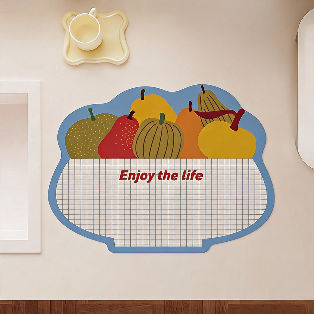 Cardigan Shaped Counter Drying Mat