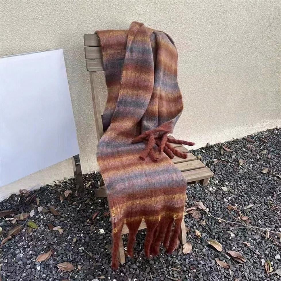 Fringed Twill Blanket Scarf