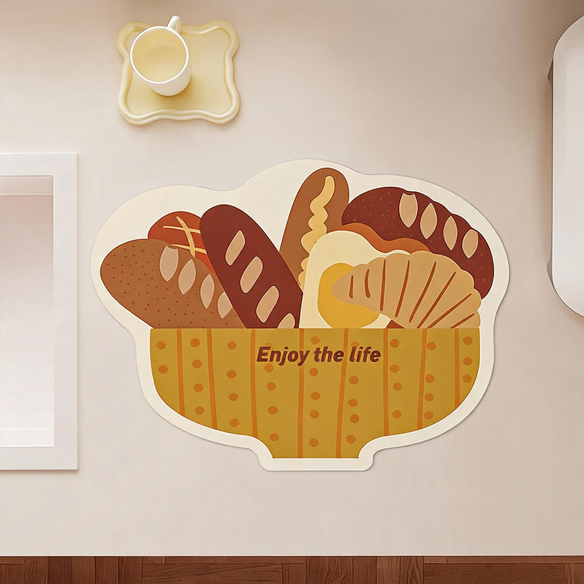 Cardigan Shaped Counter Drying Mat