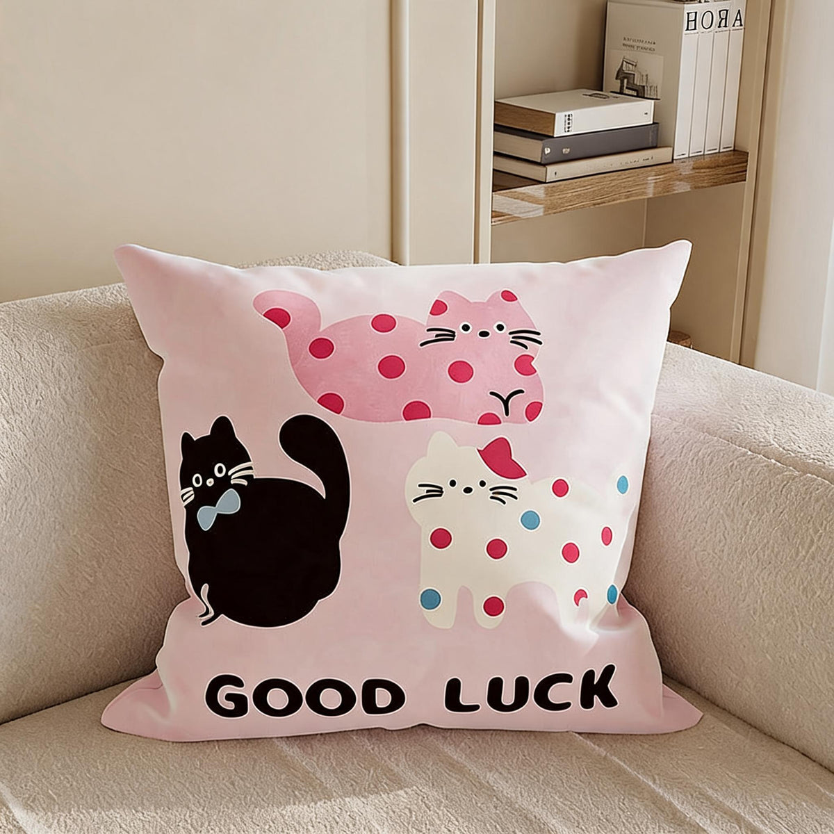 Cartoon Critter Throw Cushion – Cat Designs