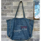 Slouchy Washed Denim Tote