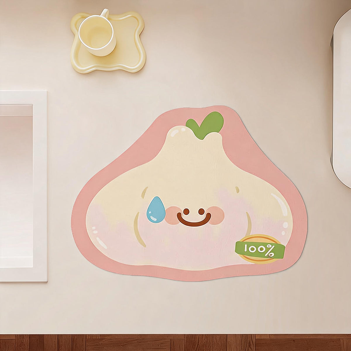 Cardigan Shaped Counter Drying Mat