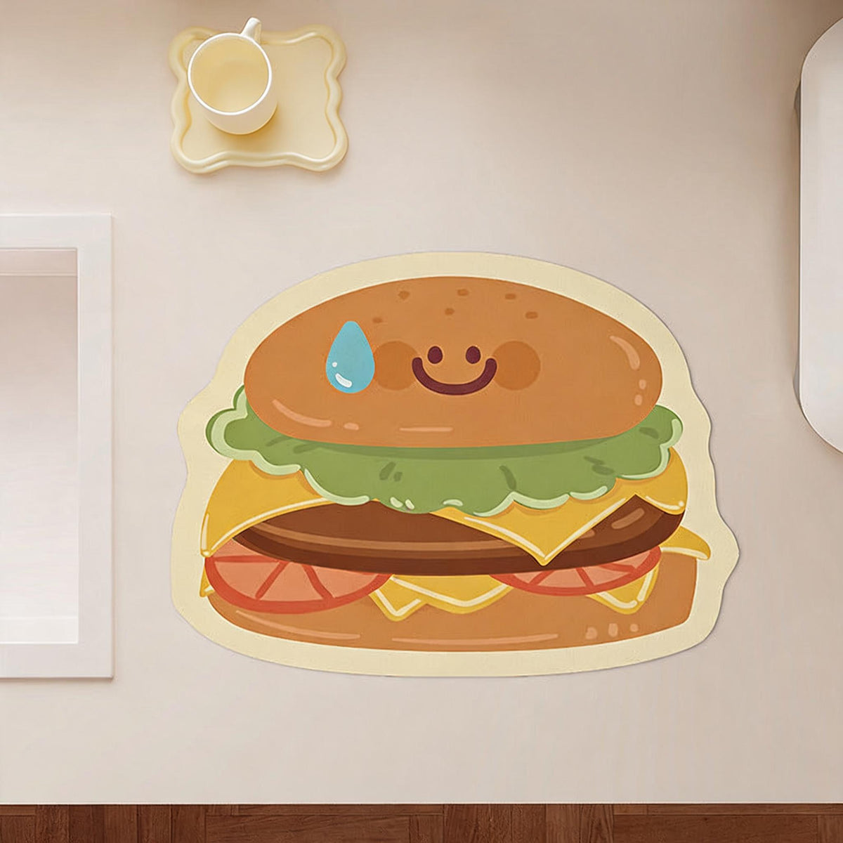 Cardigan Shaped Counter Drying Mat