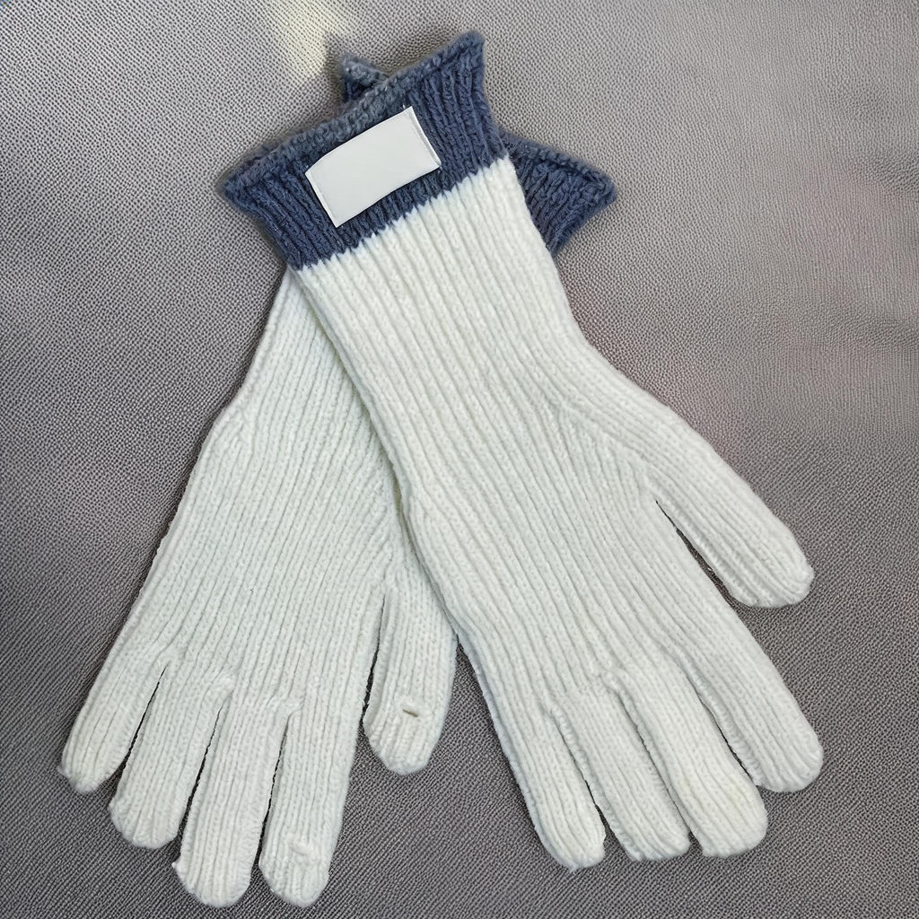 Contrast Cuff Touchscreen Gloves