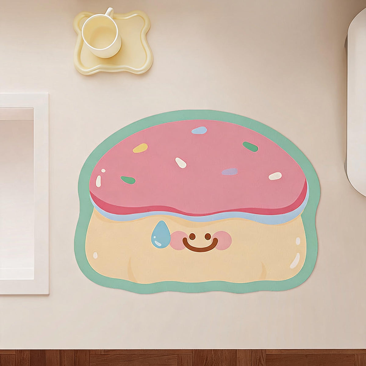 Cardigan Shaped Counter Drying Mat