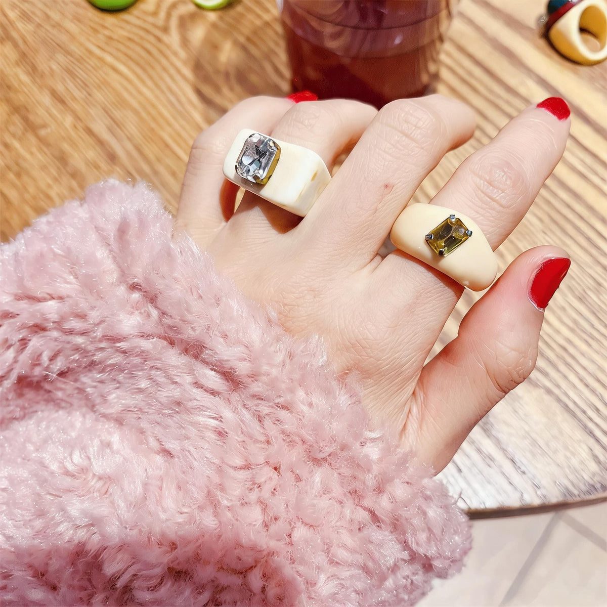 Squared Chunky Stacking Ring