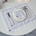 Lace Frill Gingham Table Mats