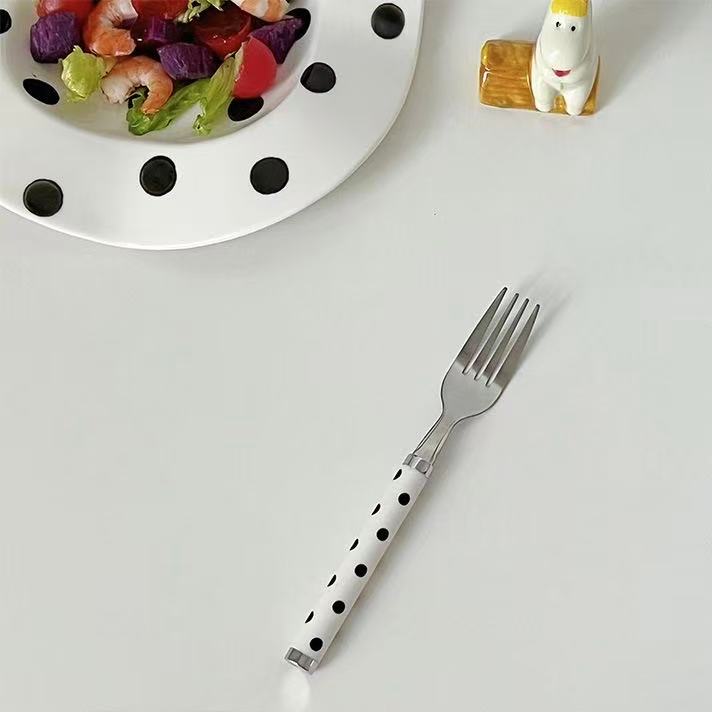 Dessert Fork with polka dot handle