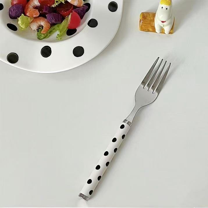 Table Fork with polka dot handle
