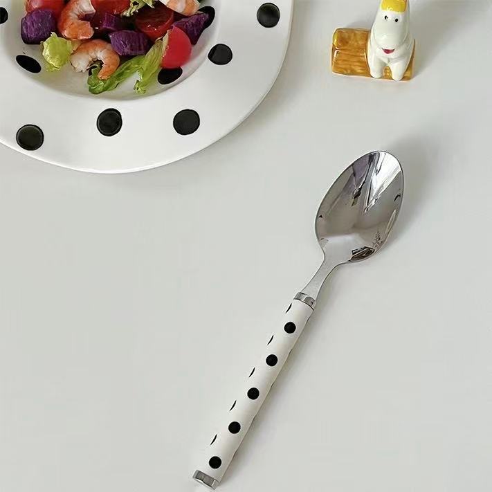 Table Spoon with polka dot handle