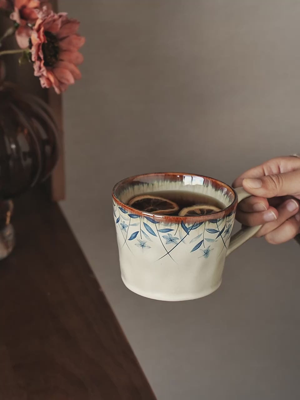 Antique Style Ceramic Coffee Mug