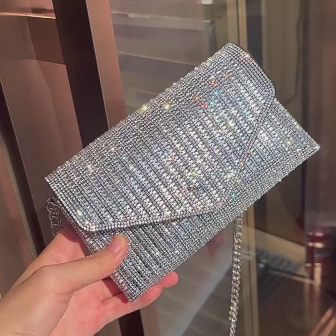Rhinestone Square Evening Bag